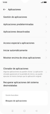 Pulsa Gestión de aplicaciones.