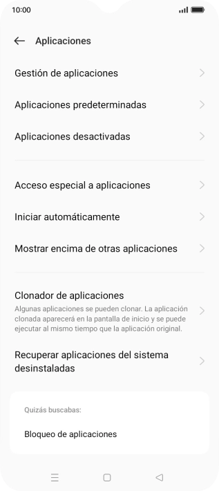 Pulsa Gestión de aplicaciones.