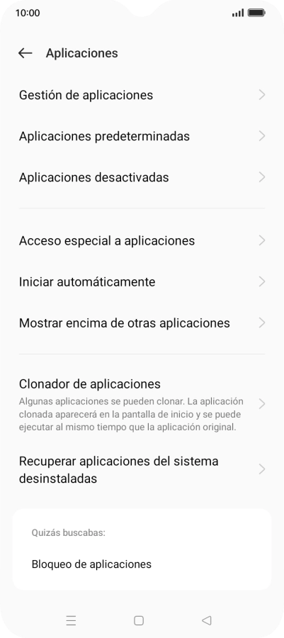 Pulsa Gestión de aplicaciones.