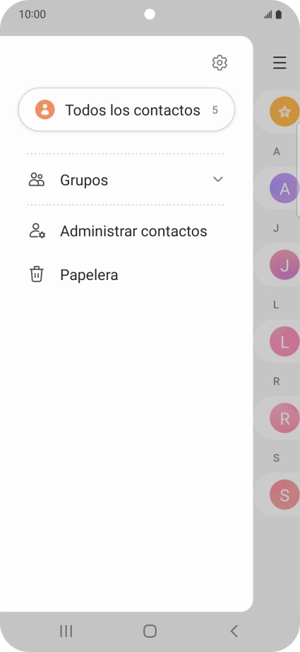 Pulsa Administrar contactos.