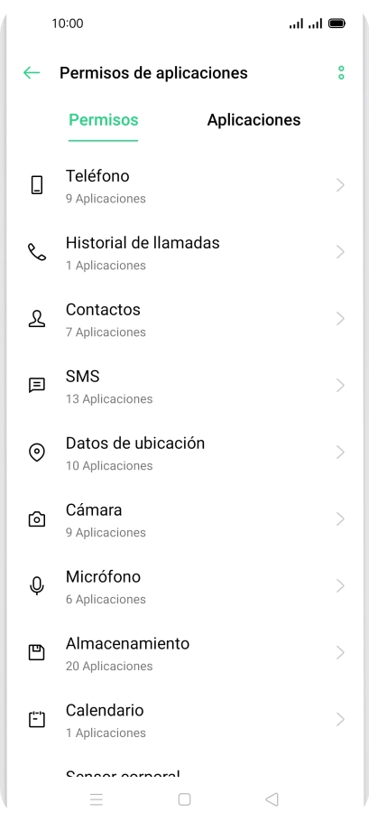 Pulsa Aplicaciones.