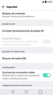Pulsa Bloqueo de tarjeta SIM.