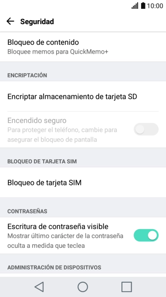 Pulsa Bloqueo de tarjeta SIM.