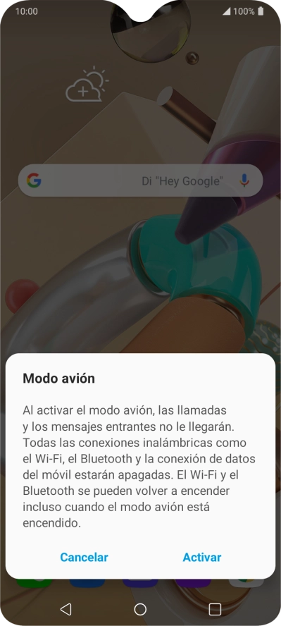 Si activas la función, pulsa Activar.