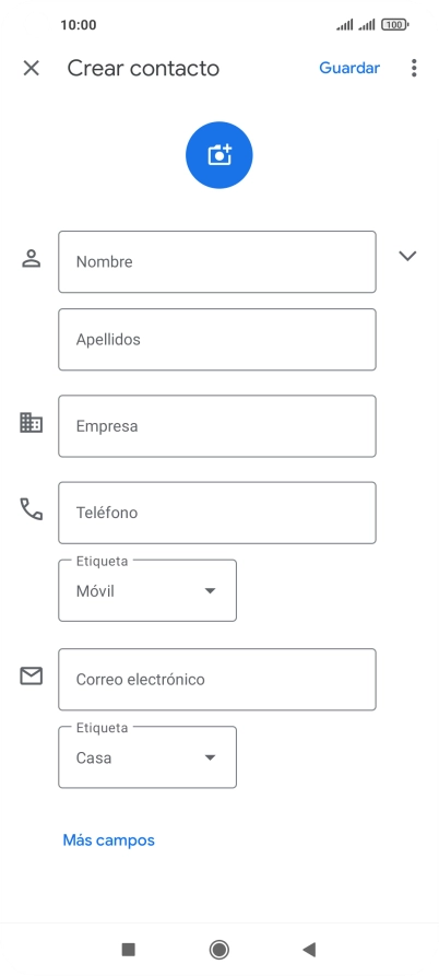 Pulsa Nombre e introduce el nombre deseado.