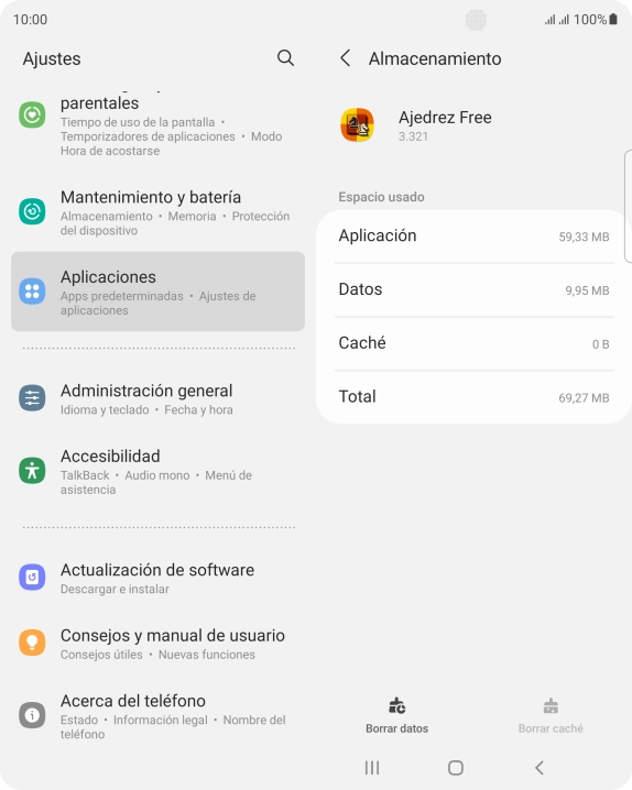 Pulsa la tecla de inicio para terminar y regresar a la pantalla de inicio.