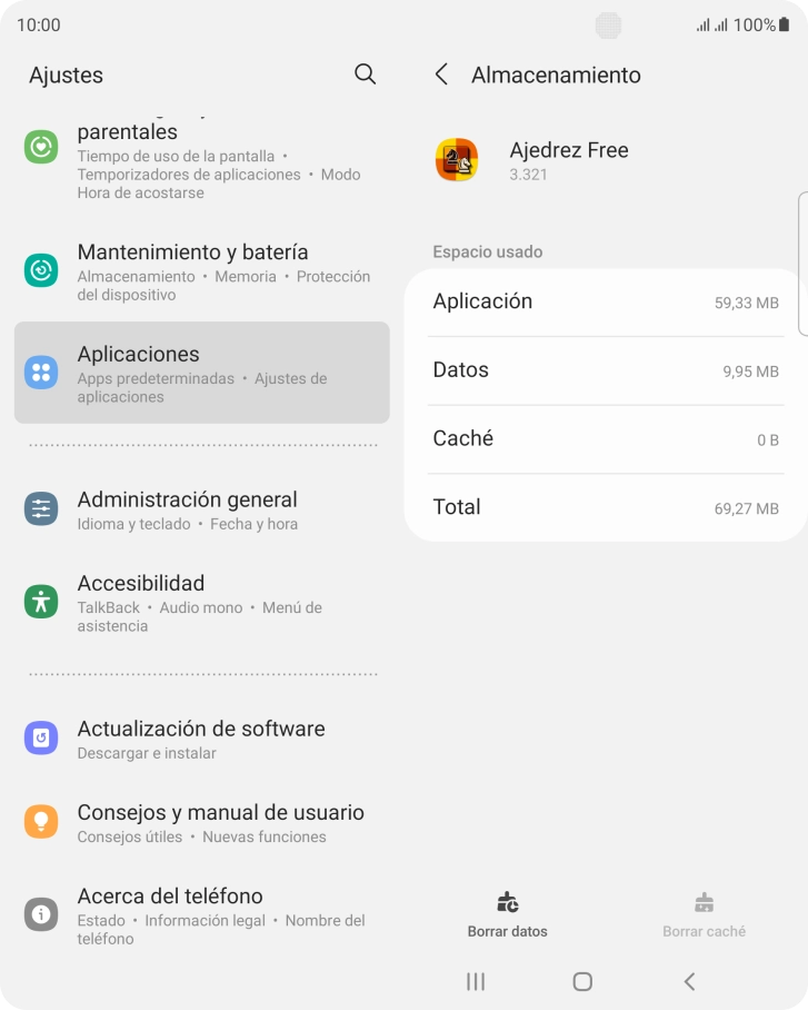 Pulsa la tecla de inicio para terminar y regresar a la pantalla de inicio.
