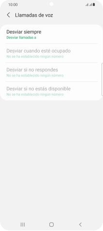Pulsa el tipo de desvío deseado.