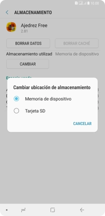 Pulsa el nombre de la tarjeta de memoria.