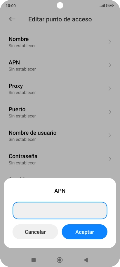 Introduce airtelwap.es y pulsa Aceptar.