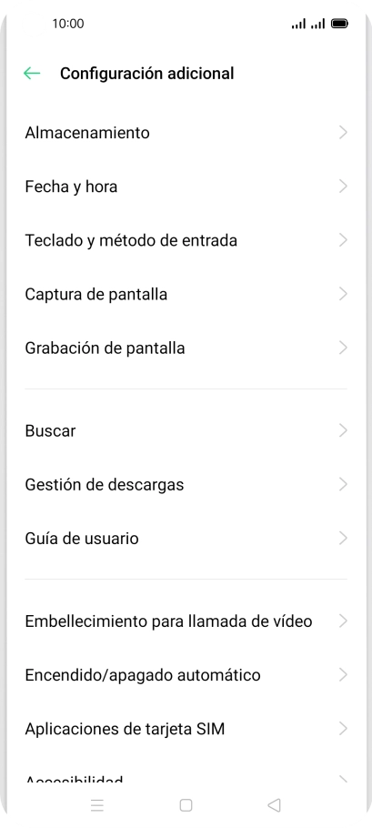 Pulsa Fecha y hora.