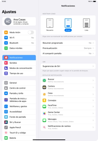 Pulsa Resumen programado.