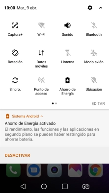 Pulsa la tecla de inicio para terminar y regresar a la pantalla de inicio.