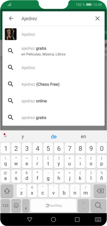 Introduce el nombre del tema o de la app y pulsa el icono de búsqueda.