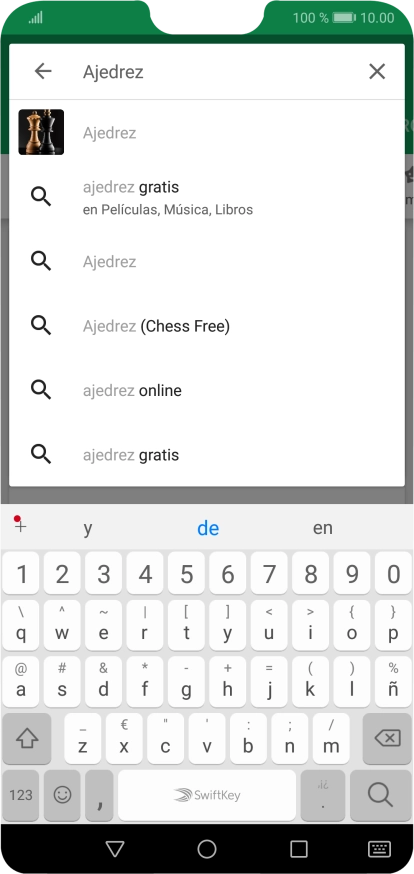 Introduce el nombre del tema o de la app y pulsa el icono de búsqueda.