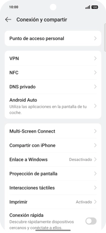 Pulsa Punto de acceso personal.