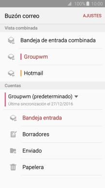 Pulsa la cuenta de correo electrónico deseada.