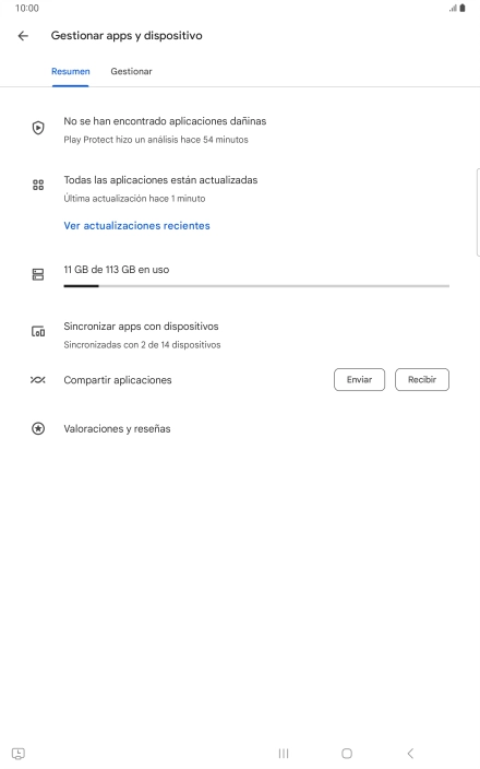 Pulsa Gestionar.