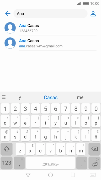 Pulsa el contacto deseado.