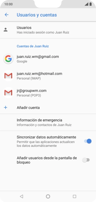 Pulsa el indicador junto a 