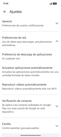 Pulsa Actualizar aplicaciones automáticamente.