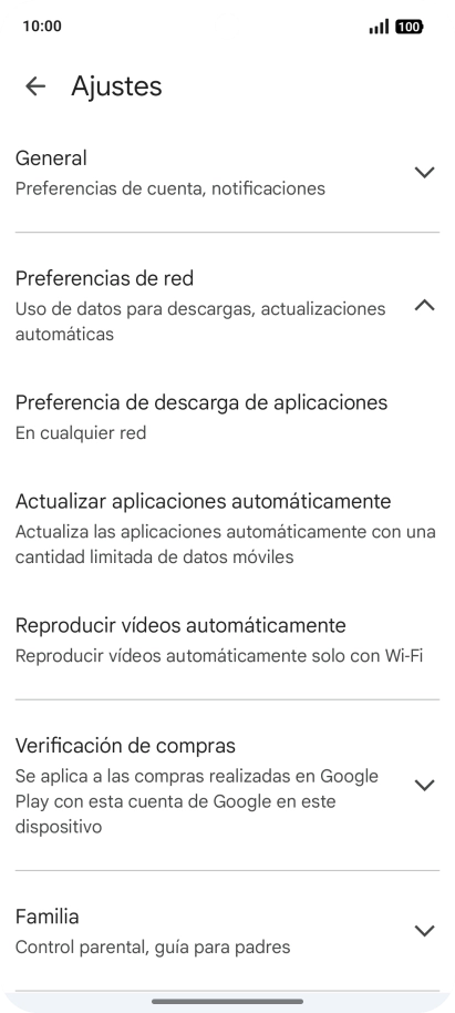 Pulsa Actualizar aplicaciones automáticamente.