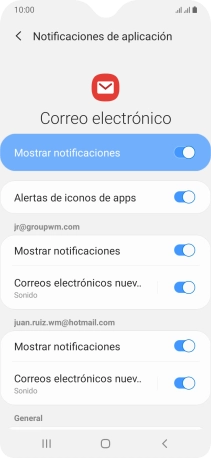 Pulsa el indicador junto a 