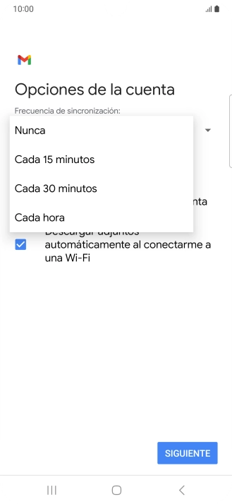 Pulsa el ajuste deseado.