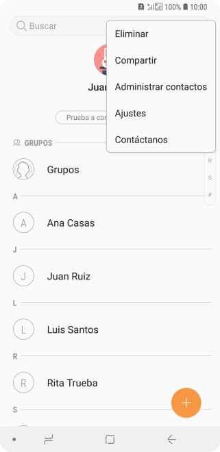 Pulsa Administrar contactos.