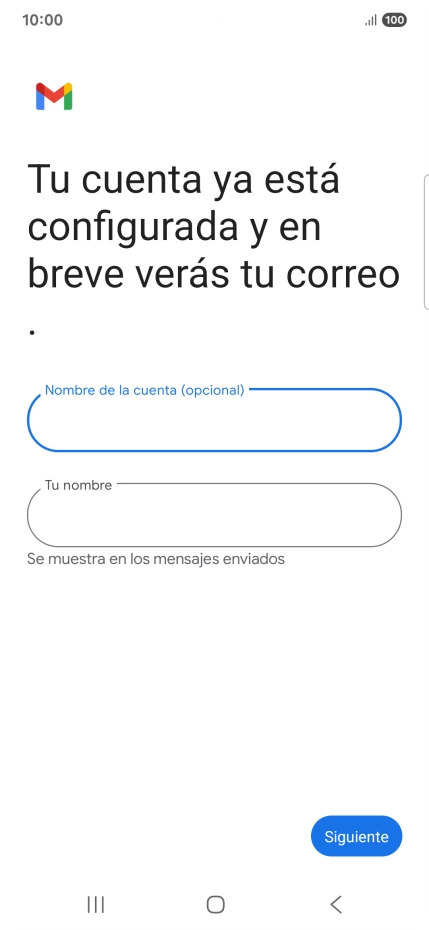 Pulsa Tu nombre e introduce el nombre del remitente.