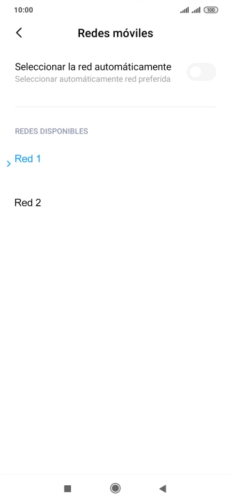 Pulsa la red deseada.