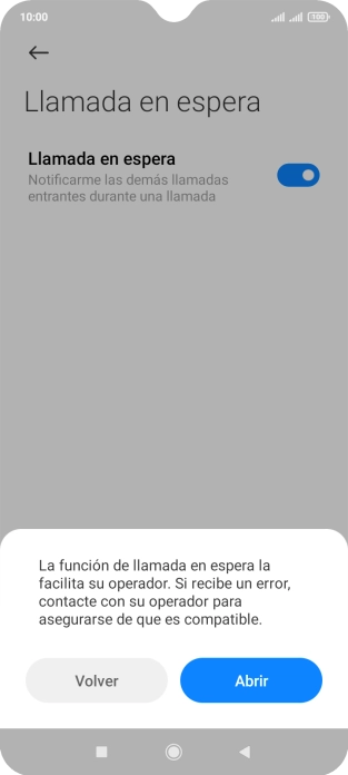 Si activas la función, pulsa Abrir.