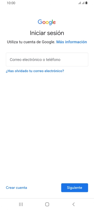 Si no tienes una cuenta de Google, pulsa Crear cuenta y sigue las indicaciones de la pantalla para ver cómo crear una cuenta nueva.