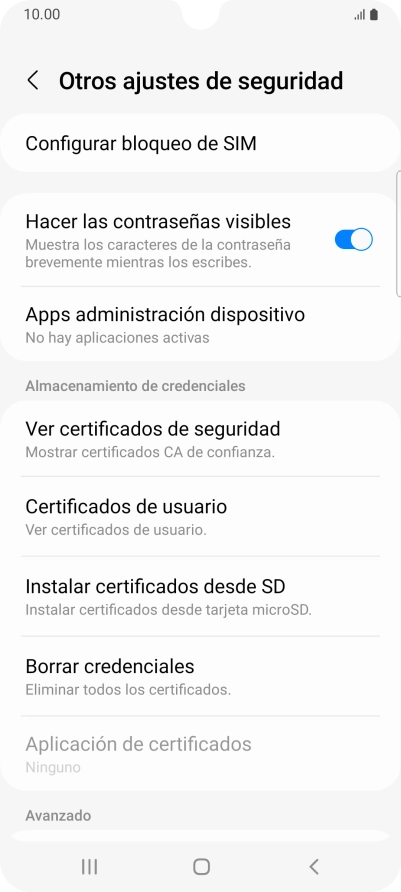Pulsa Configurar bloqueo de SIM.
