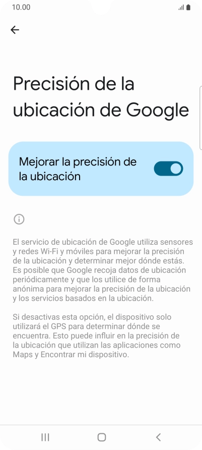 Pulsa el indicador junto a 