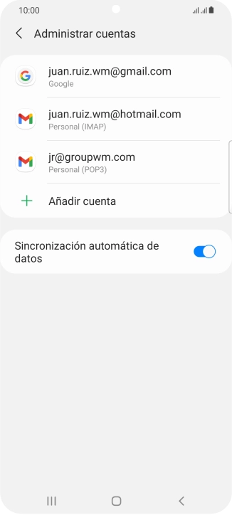 Pulsa el indicador junto a 