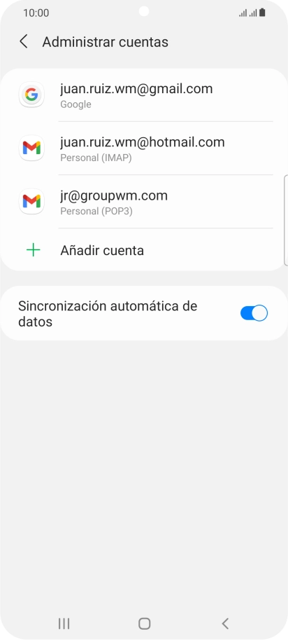 Pulsa el indicador junto a 