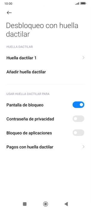 Pulsa  el indicador junto a los ajustes deseados para activarlos o desactivarlos.