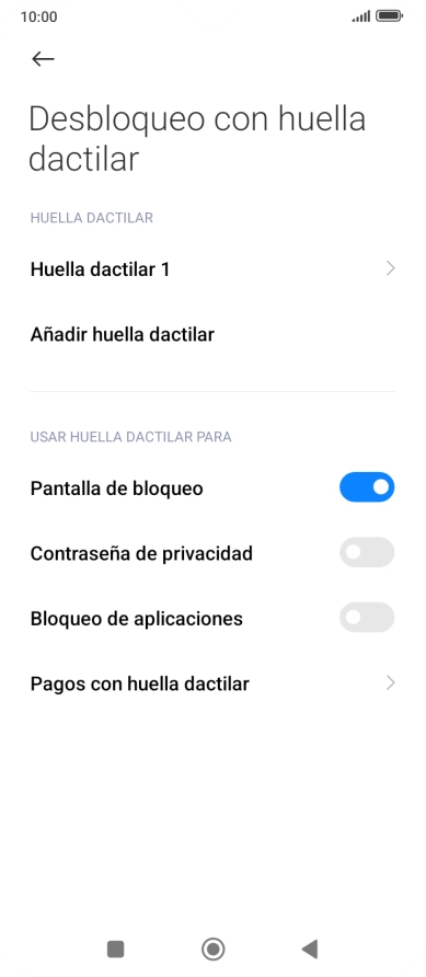 Pulsa  el indicador junto a los ajustes deseados para activarlos o desactivarlos.