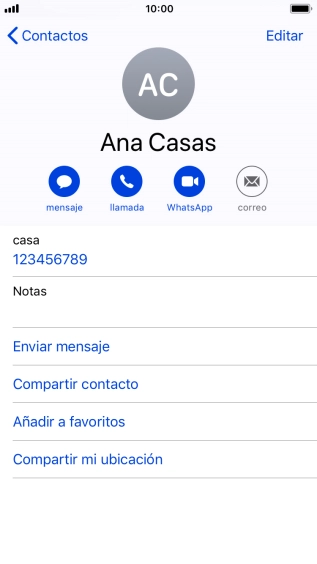 Pulsa la tecla de inicio para terminar y regresar a la pantalla de inicio.