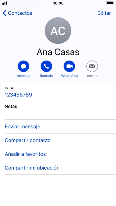 Pulsa la tecla de inicio para terminar y regresar a la pantalla de inicio.
