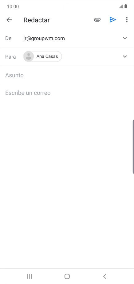 Pulsa Asunto e introduce el asunto deseado.