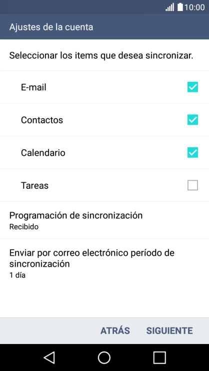 Si aparece en la pantalla esta imagen, tu cuenta de correo electrónico ha sido reconocida y configurada automáticamente. Sigue las indicaciones de la pantalla para introducir más información y terminar la configuración.
