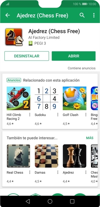 Pulsa la tecla de inicio para terminar y regresar a la pantalla de inicio.