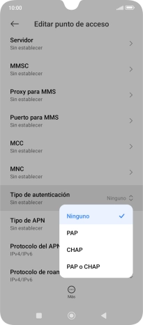 Pulsa el ajuste deseado.