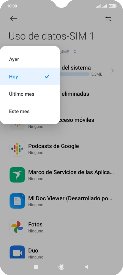 Pulsa el ajuste deseado.