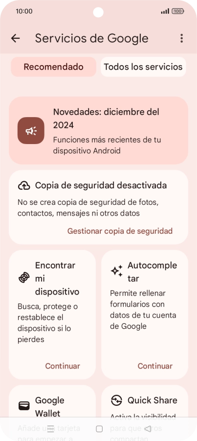 Pulsa Encontrar mi dispositivo.