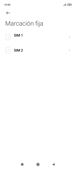 Pulsa la tarjeta SIM deseada.