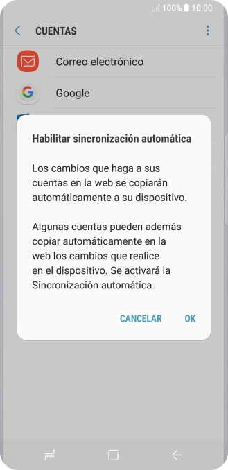 Pulsa OK para activar la función.