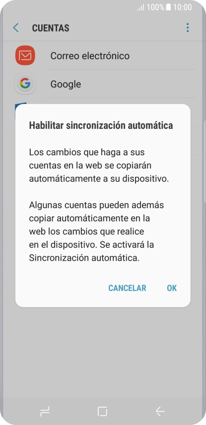 Pulsa OK para activar la función.